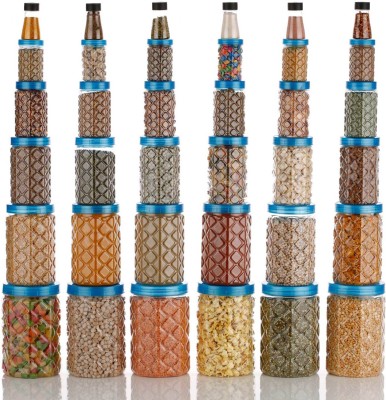 Serenity Plastic Cereal Dispenser  - 125 ml, 250 ml, 350 ml, 650 ml, 1200 ml, 2000 ml(Pack of 36, Multicolor)