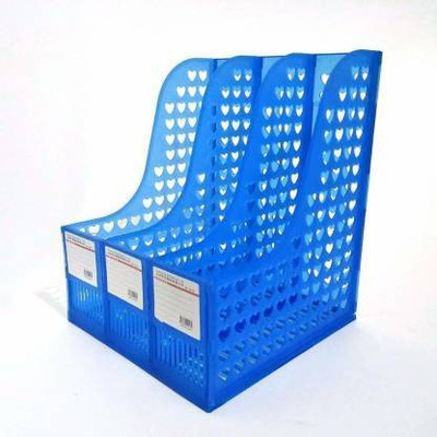 Shivam Creation 3 Compartments plastic Office Supplies(Blue)