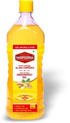 Haripoorna Wood Pressed / Cold Pressed Groundnut Oil 500Ml Groundnut Oil PET Bottle(500 ml)