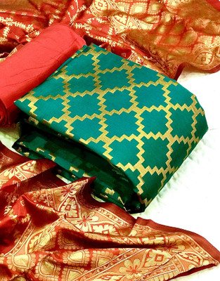 VredeVogel Silk Blend Printed Salwar Suit Material