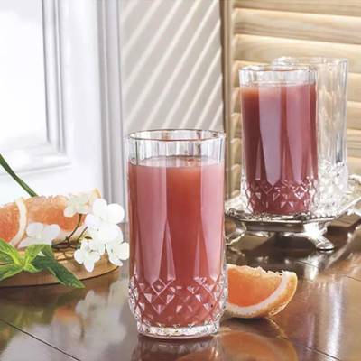 Water and Juice Drinking Glasses Set of 6, Kitchen Glassware Set