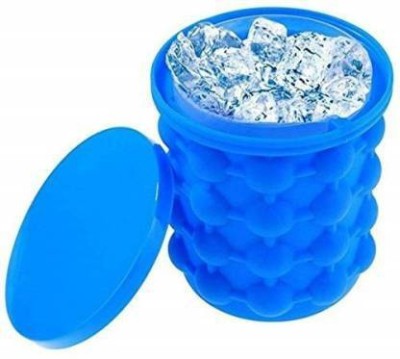 NAVPAD 1 L Silicone 1 L Silicone Ice Cube Maker Genie Ice Bucket (Blue) Ice Bucket(Blue)