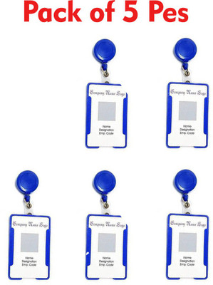 Dey 's stationery store Plastic ID Badge Holder(Pack of 5)
