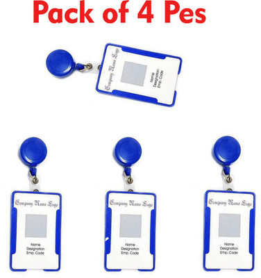Dey 's stationery store Plastic ID Badge Holder(Pack of 4)