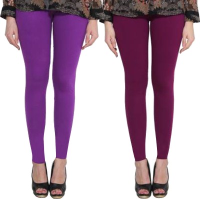 Clarita Ankle Length Ethnic Wear Legging(Purple, Purple, Solid)