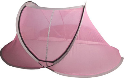 A One Polyester Adults Washable SINGLE BED MULTI COLOR SPL MOSQUITO NET Mosquito Net(Pink, Tent)