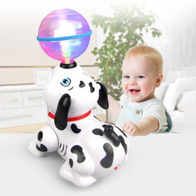 Goyal's Musical Dancing Dog Toy with Flashing Lights(White)