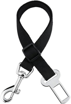 WapaW Adjustable Pet Dog Cat Car Seat Belt Safety Leads Vehicle Seatbelt Harness Dog Safety Harness(55 - 76 cm, BLACK)