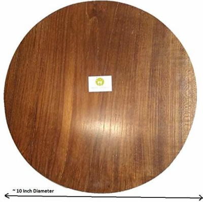 ROYAL SPOONS WOODEN ROLLING BOARD (9.6 inch Diameter x 1.5 inch height), WOODEN CHAKLA SAGWAN QUALITY HANDMADE WOODEN ROLLING BOARD Board(Brown, Multicolor, Pack of 1)