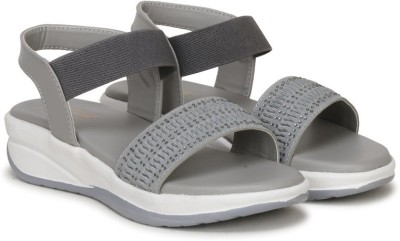 H.M.LADIES Women Wedges(Grey , 3)