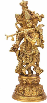 DAS TRADERS Decorative Showpiece  -  38 cm(Brass, Gold)