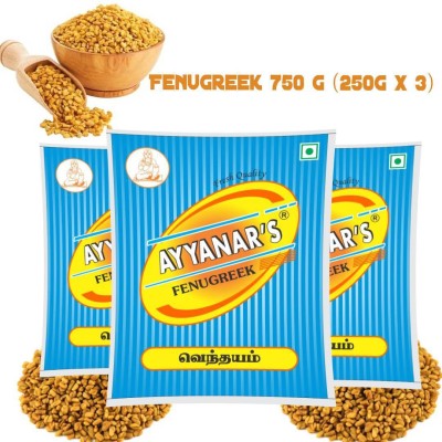 Ayyanar's Fresh Organic Fenugreek 750g (Dana methi)(3 x 0.25 kg)