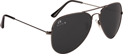 AISLIN Aviator Sunglasses(For Men & Women, Black)