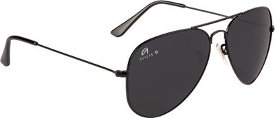 AISLIN Aviator Sunglasses(For Men & Women, Black)