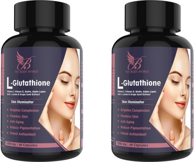 The Body Avenue L Glutathione Skin Lightening with Vitamin C & E, Biotin(2 No)