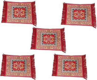 JAWALA CREATION Pooja Assan Altar Cloth(Pack of 5)