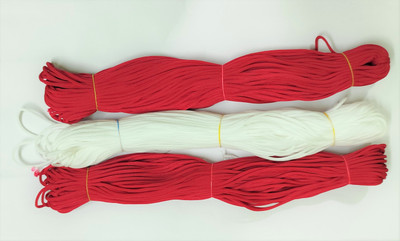 UVV Macrame cord in 2 colour white 1 & maroon 2 in each bundle 50 m cord