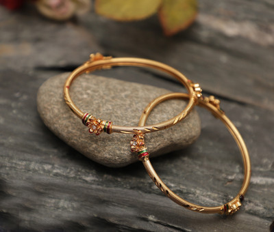 Bhagya Lakshmi Alloy Gold-plated Bangle Set