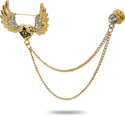 YouBella Stylish Latest Design Party Wear Jewellery Brooch(Gold)