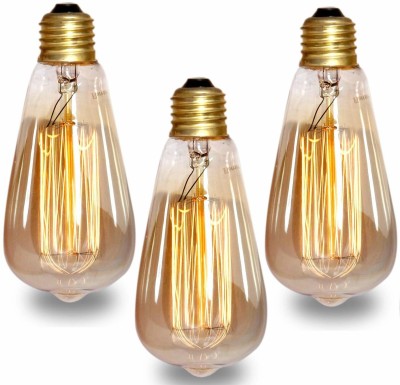 ZOREZA 40 W Decorative E27 LED Bulb(Yellow, Pack of 3)