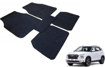 Auto Hub Fabric Standard Mat For  Hyundai Creta(Black)