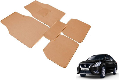 Auto Hub Fabric Standard Mat For  Nissan Sunny(Beige)