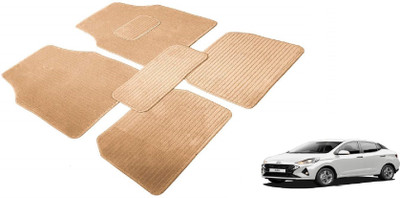 Auto Hub Fabric Standard Mat For  Hyundai Aura(Beige)
