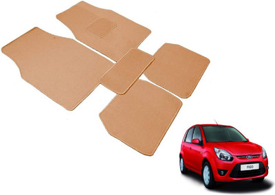 Auto Hub Fabric Standard Mat For  Ford Figo(Beige)