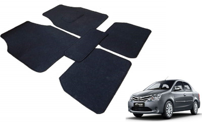MOCKHE Fabric Standard Mat For  Toyota Etios(Black)