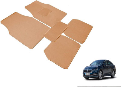 Auto Hub Fabric Standard Mat For  Skoda Octavia(Beige)