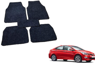 Auto Hub Fabric Standard Mat For  Hyundai Verna Fluidic(Black)