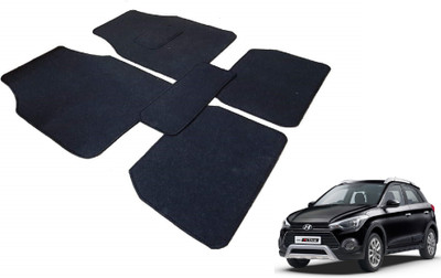 Auto Hub Fabric Standard Mat For  Hyundai i20 Active(Black)