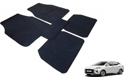 Auto Hub Fabric Standard Mat For  Hyundai Aura(Black)