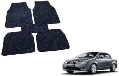 MOCKHE Fabric Standard Mat For  Toyota Etios(Black)