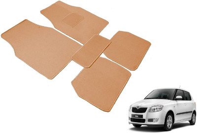 Auto Hub Fabric Standard Mat For  Skoda Fabia(Beige)