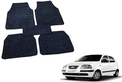 Auto Hub Fabric Standard Mat For  Hyundai Santro Xing(Black)
