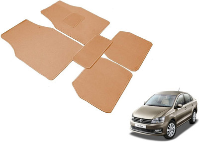 Auto Hub Fabric Standard Mat For  Volkswagen Vento(Beige)