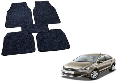 Auto Hub Fabric Standard Mat For  Volkswagen Vento(Black)