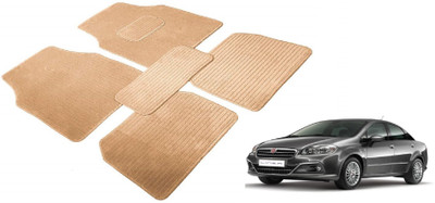 Auto Hub Fabric Standard Mat For  Fiat Linea(Beige)