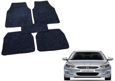 Auto Hub Fabric Standard Mat For  Hyundai Verna(Black)