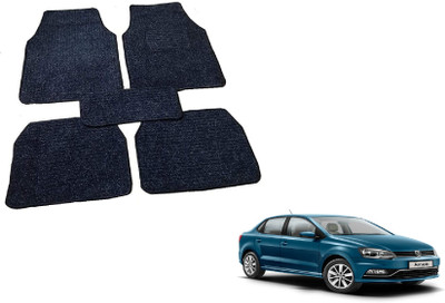 Auto Hub Fabric Standard Mat For  Volkswagen Ameo(Black)