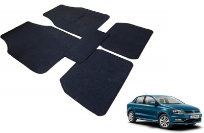 MOCKHE Fabric Standard Mat For  Volkswagen Ameo(Black)