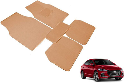 Auto Hub Fabric Standard Mat For  Hyundai Elantra Fluidic(Beige)