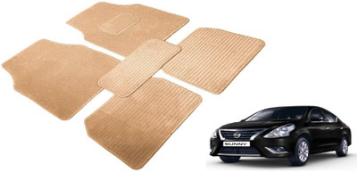 Auto Hub Fabric Standard Mat For  Nissan Sunny(Beige)
