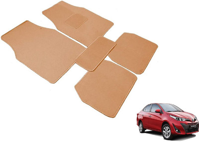 Auto Hub Fabric Standard Mat For  Toyota Yaris(Beige)