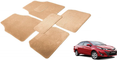 Auto Hub Fabric Standard Mat For  Toyota Yaris(Beige)
