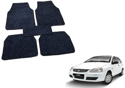 Auto Hub Fabric Standard Mat For  Tata Indica(Black)
