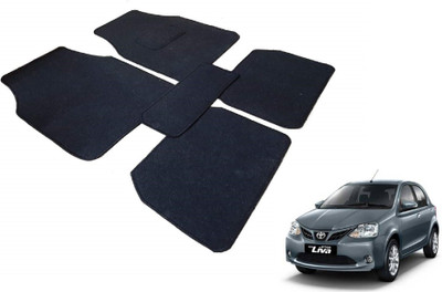 MOCKHE Fabric Standard Mat For  Toyota Etios Liva(Black)
