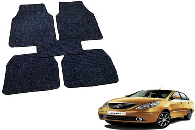 Auto Hub Fabric Standard Mat For  Tata Manza(Black)
