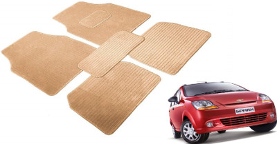 Auto Hub Fabric Standard Mat For  Chevrolet Spark(Beige)
